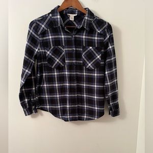 Seven Sisters Long Sleeve Flannel Shirt size S